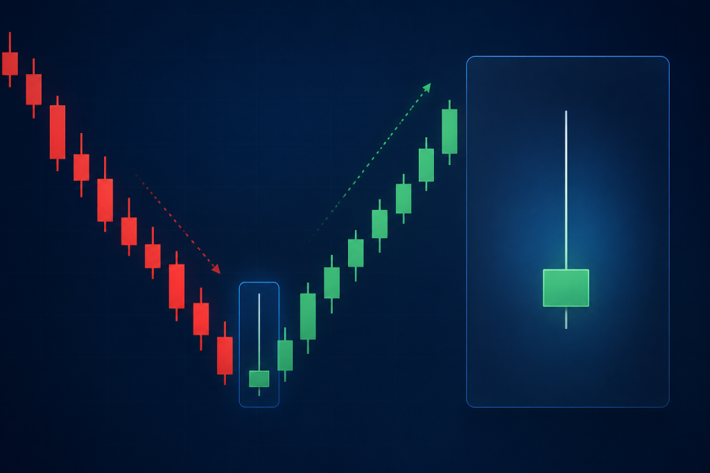 inverted hammer candlestick chart pattern
