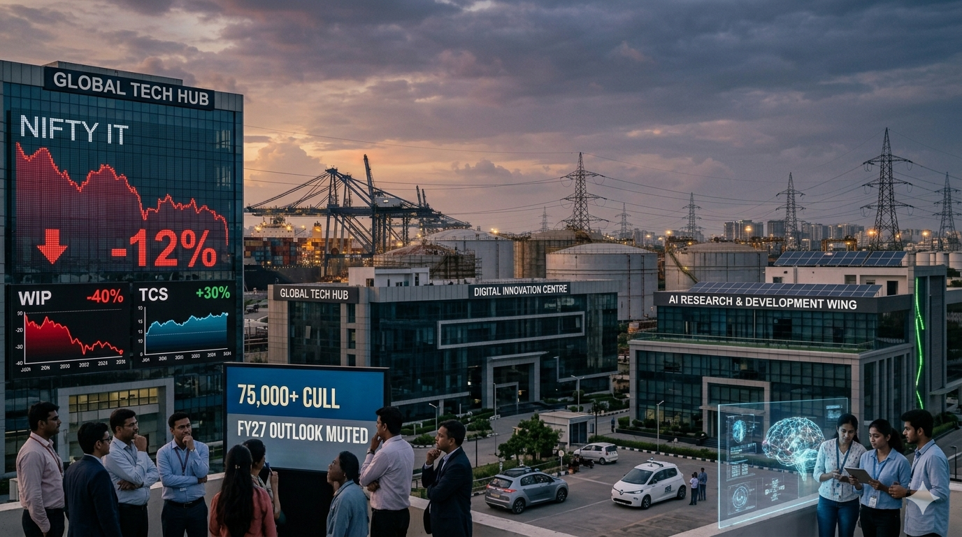 Indian IT Stocks Slump: Wipro Hits 52-Week Low