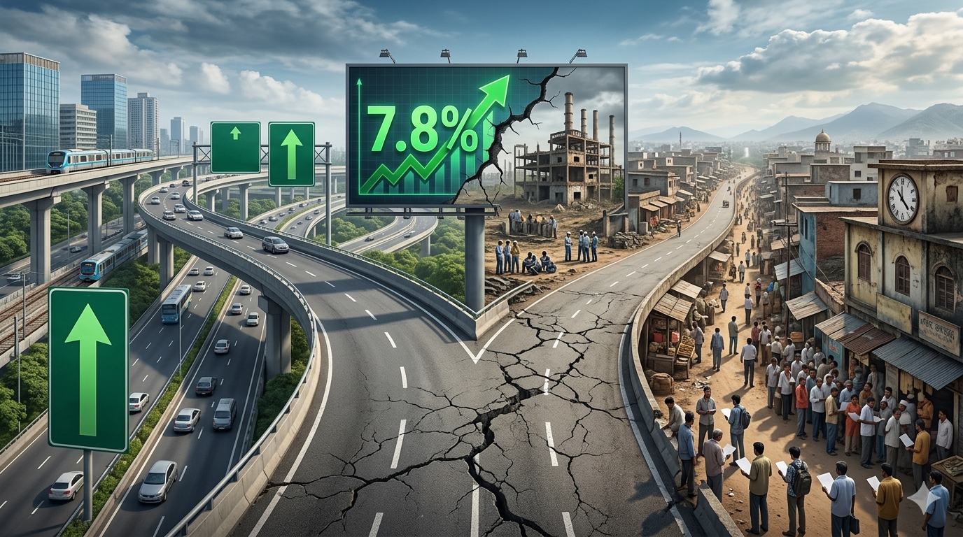 India’s Economy at Crossroads: 7.8% Growth Masks Structural