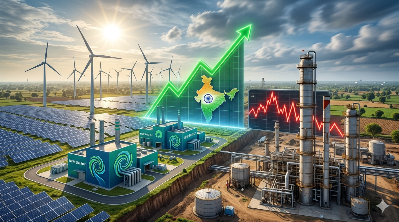 India Energy Sector: Reliance Leads Green Shift Amid Oil Volatility