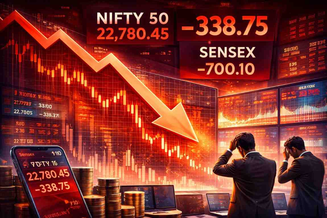 Nifty 50 Slides Below 22800 Sensex Down 700 Points