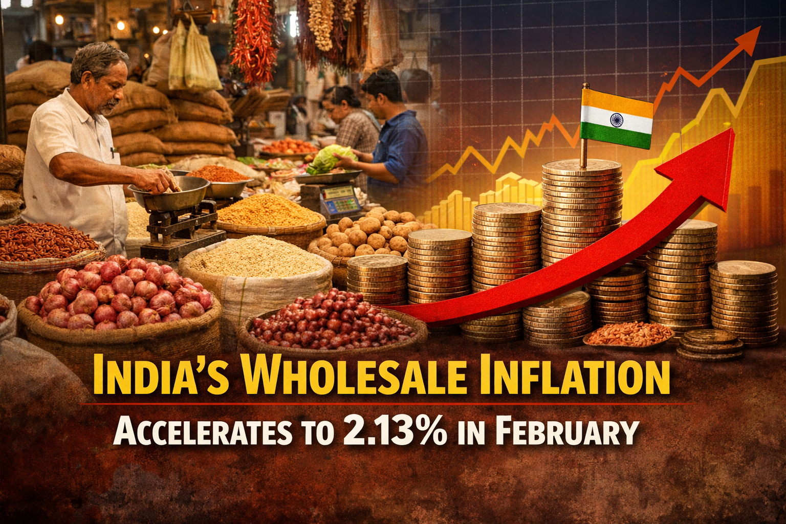 India’s Wholesale Inflation Accelerates to 2.13% in February Amid