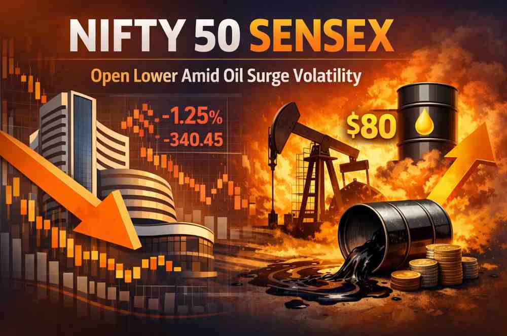 Nifty 50 Sensex Open Lower