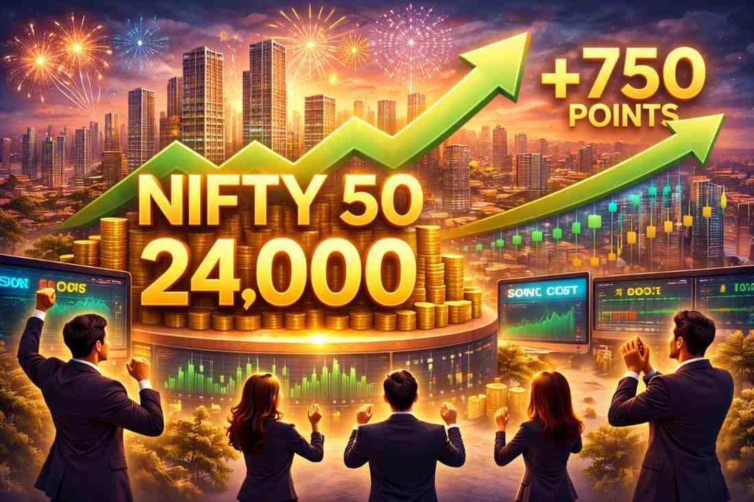 Nifty 50 Surges Past 24,000 as Sensex Climbs 750 Points