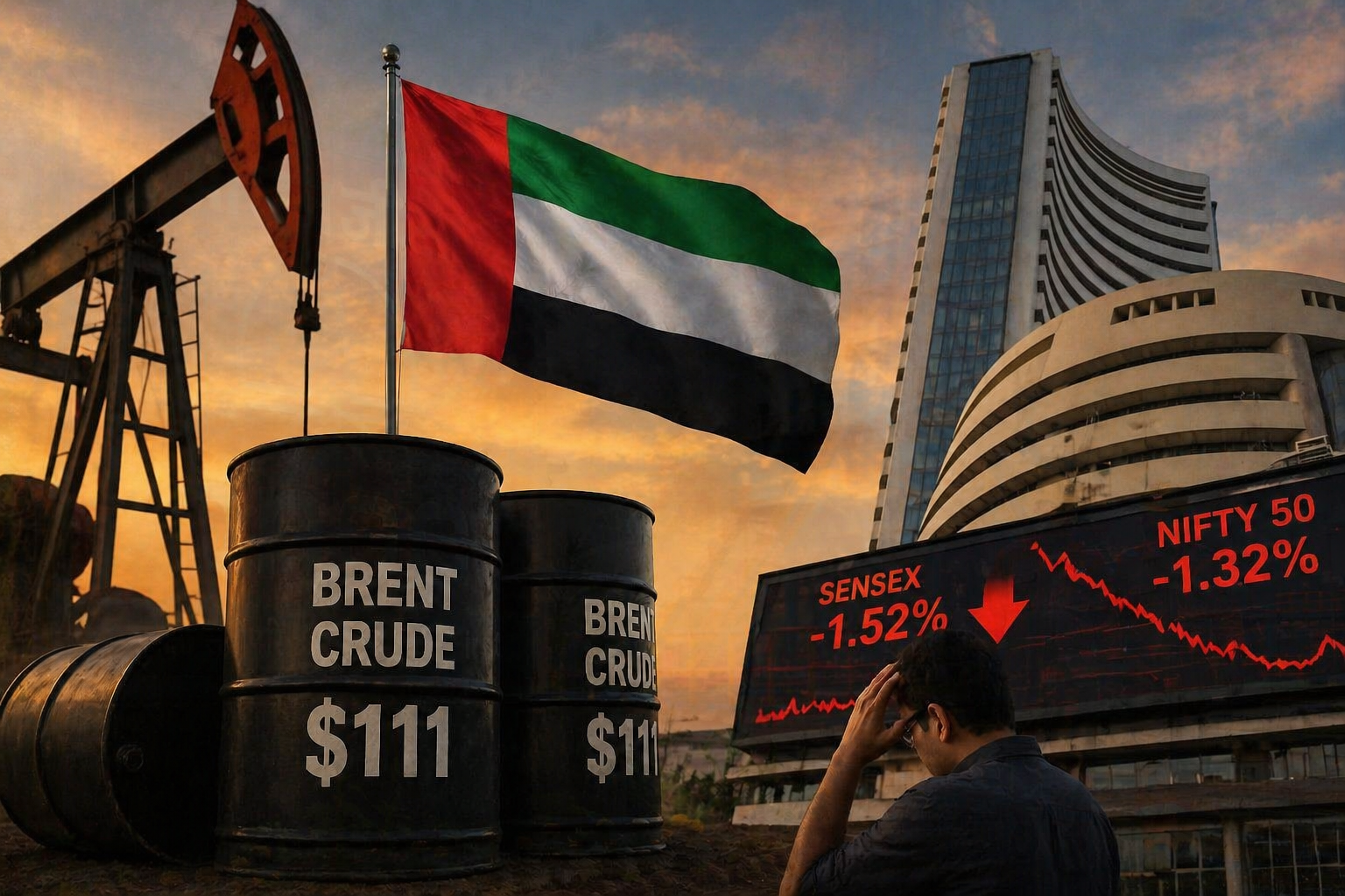 Brent Crude Tops $111 on UAE OPEC Exit: Indian Stocks Hit