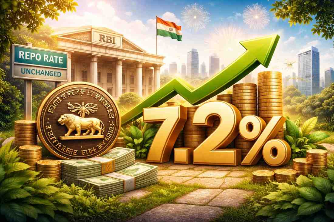 RBI Holds Repo Rate as India GDP Growth Surprises at 7.2%