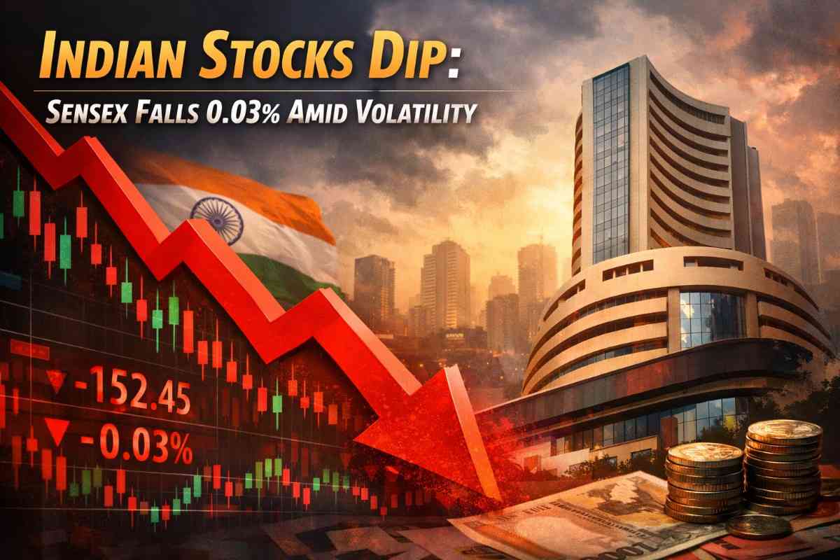 Sensex dip with BSE and falling stock chart