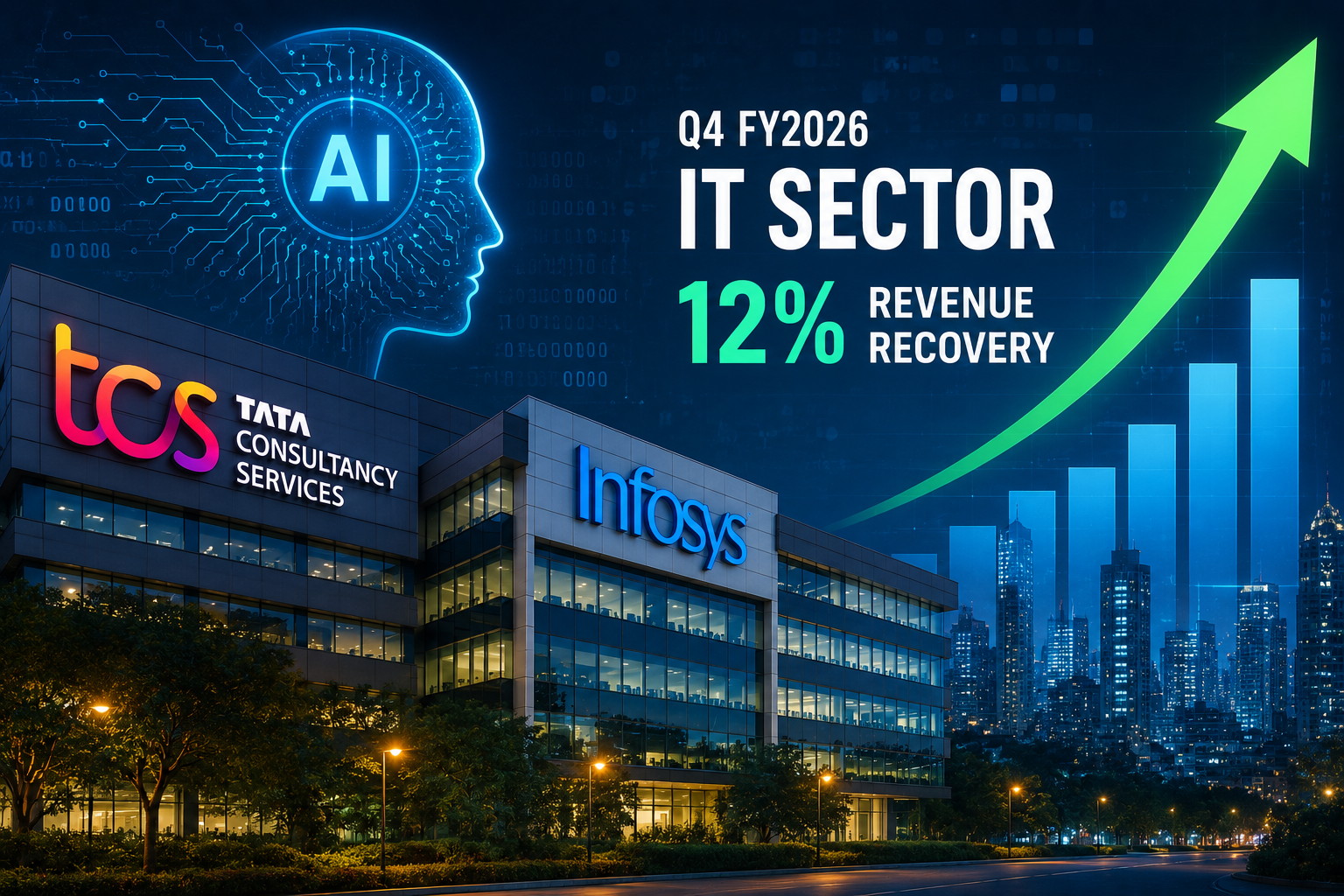 IT Sector Q4 FY2026: TCS, Infosys Drive 12% Revenue Recovery Amid AI
