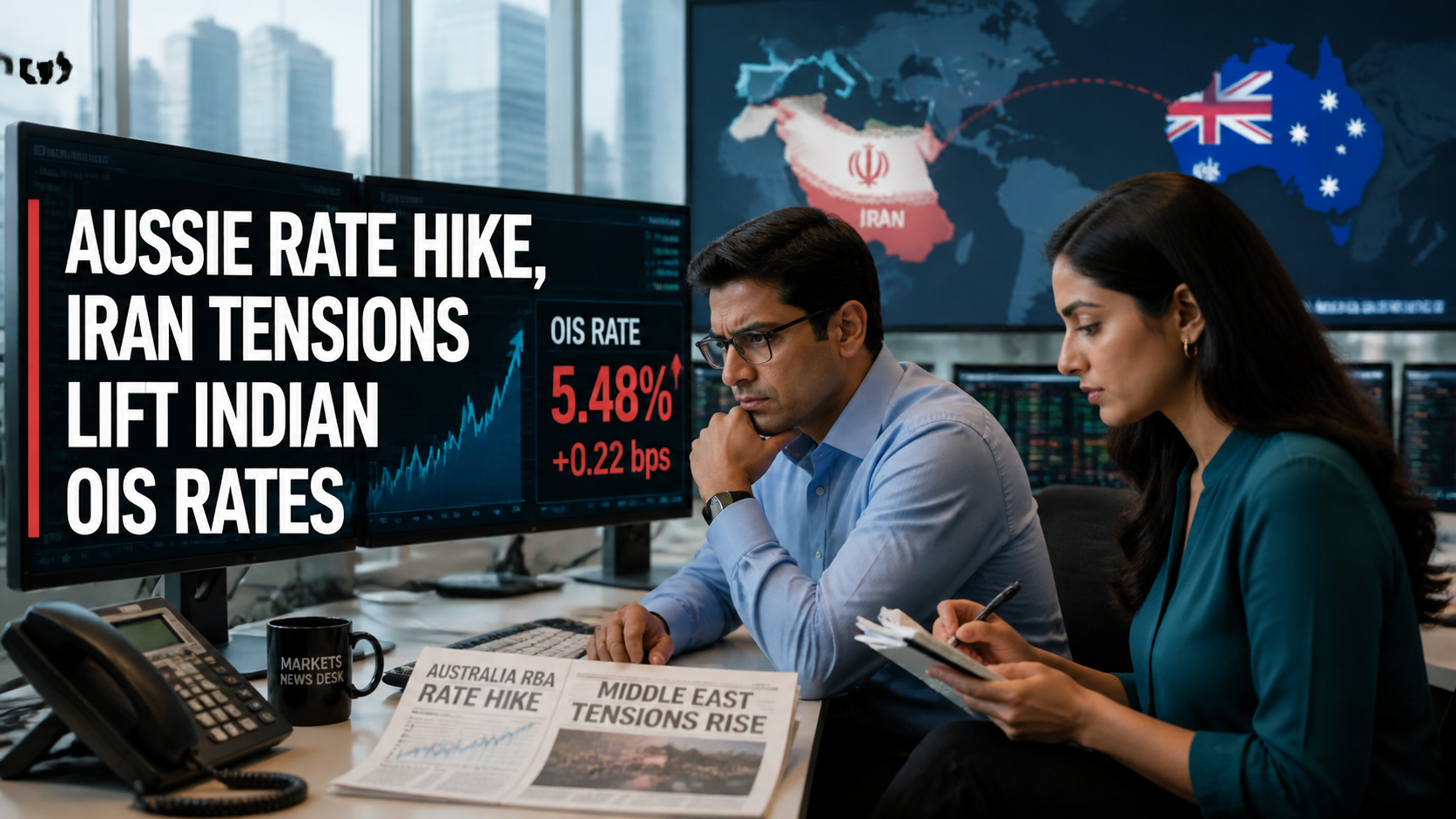 Aussie Rate Hike, Iran Tensions Lift Indian OIS Rates