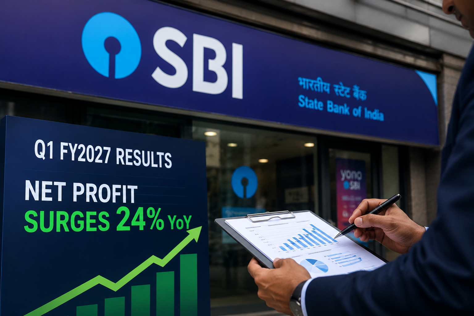 SBI Q1 FY2027 Results Beat Estimates: Net Profit Surges 24% YoY