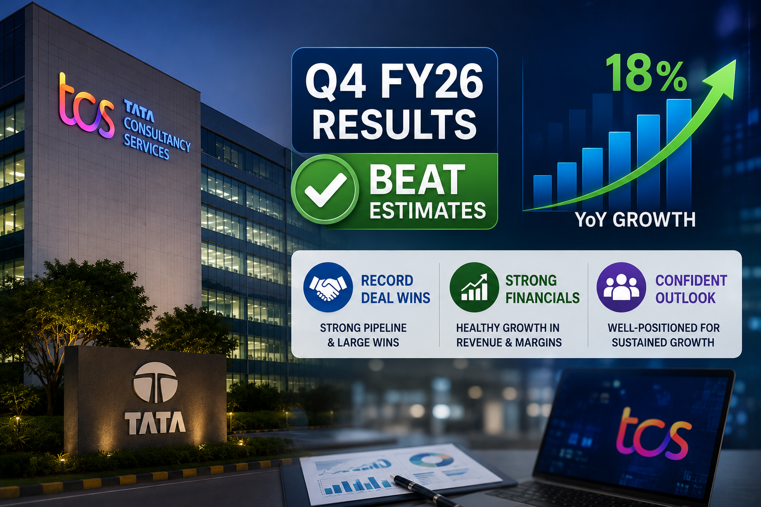 TCS Q4 FY26 Results Beat Estimates – Record Deal Wins Drive 18%