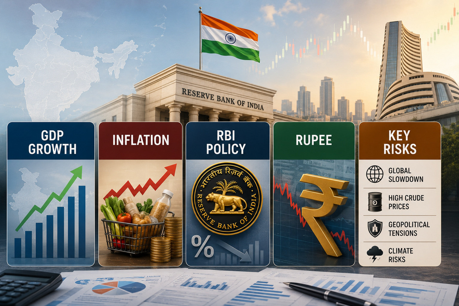 India Economy Watch: GDP, Inflation, RBI, Rupee Key Risks