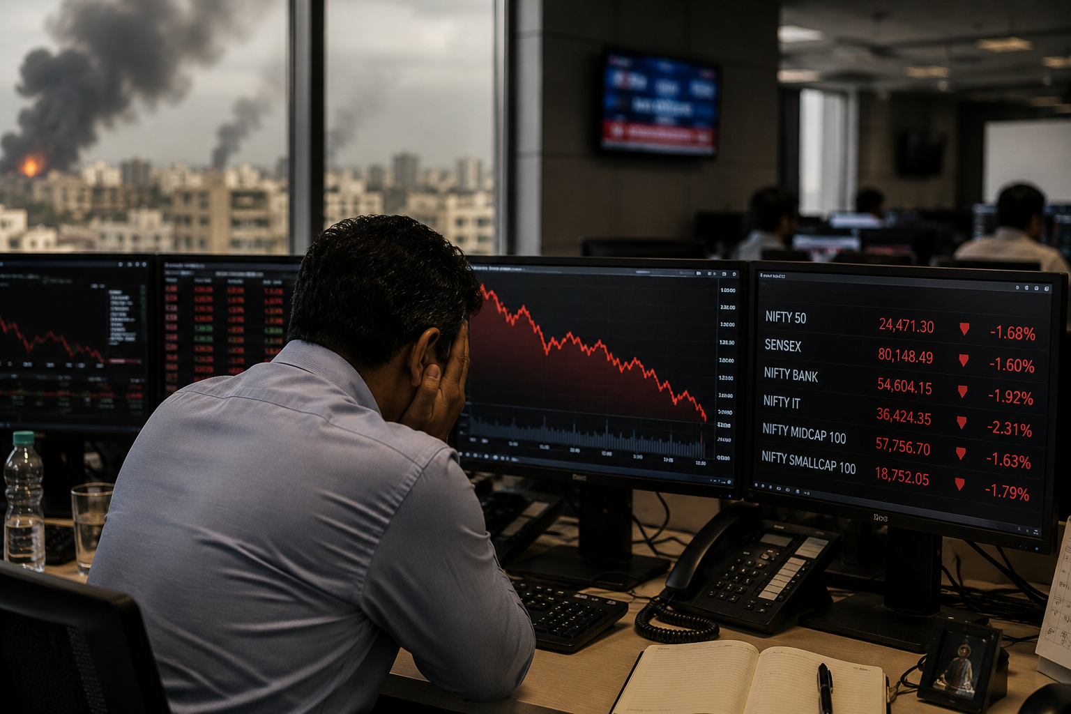 Indian equities slide as West Asia tensions jolt risk sentiment