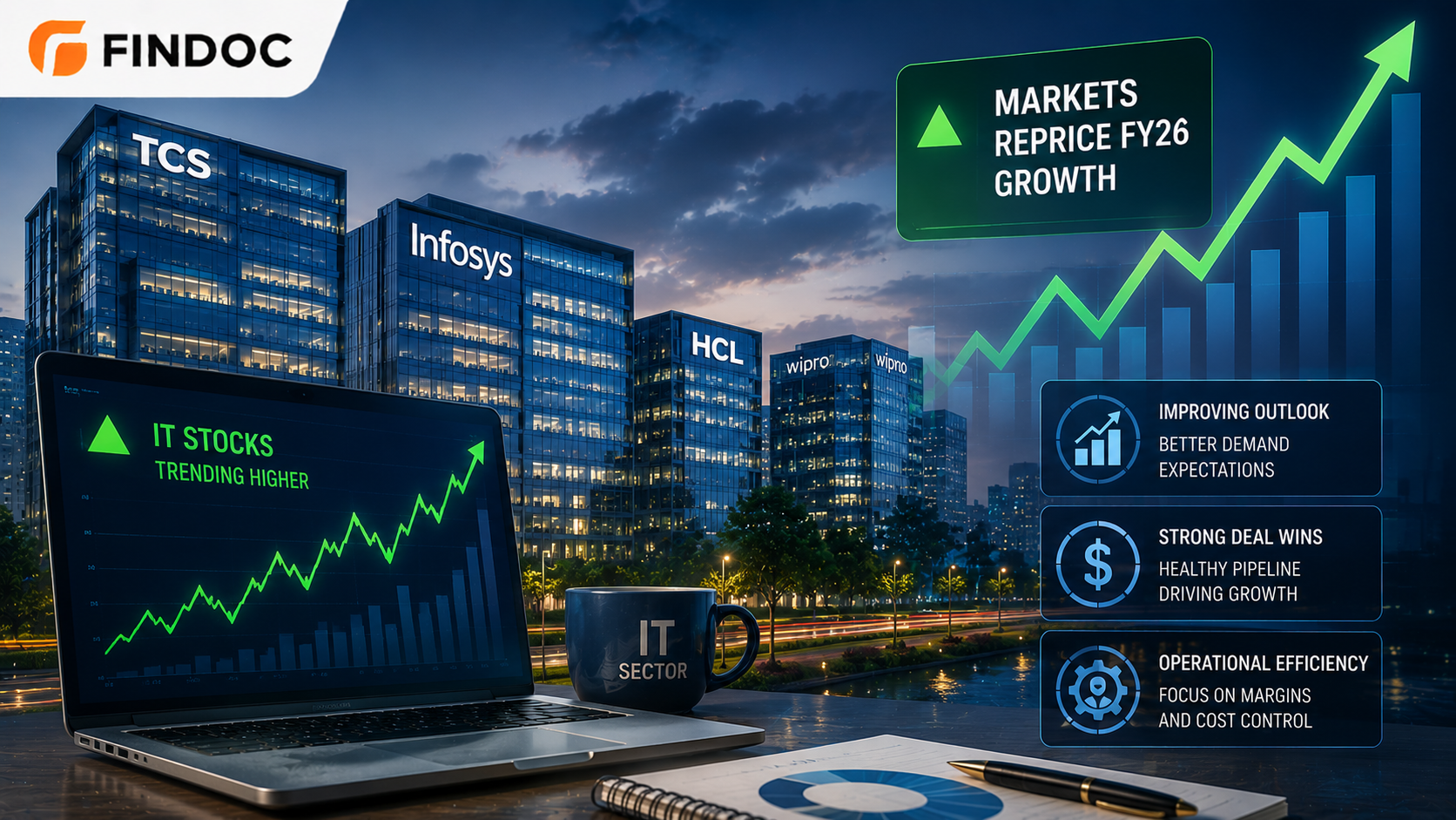 IT stocks rise on stronger FY26 outlook