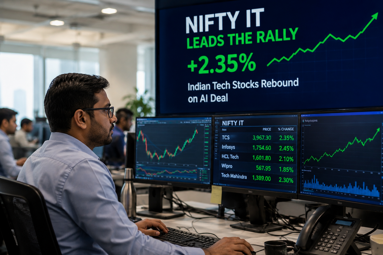 Nifty IT turns leader again as Indian tech stocks rebound on AI deal