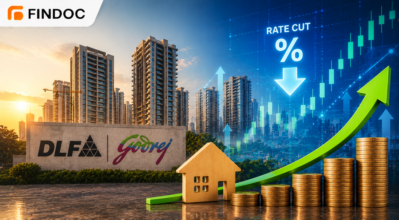 Rate-Cut Hopes Ignite Indian Real Estate Rally Led by DLF, Godrej