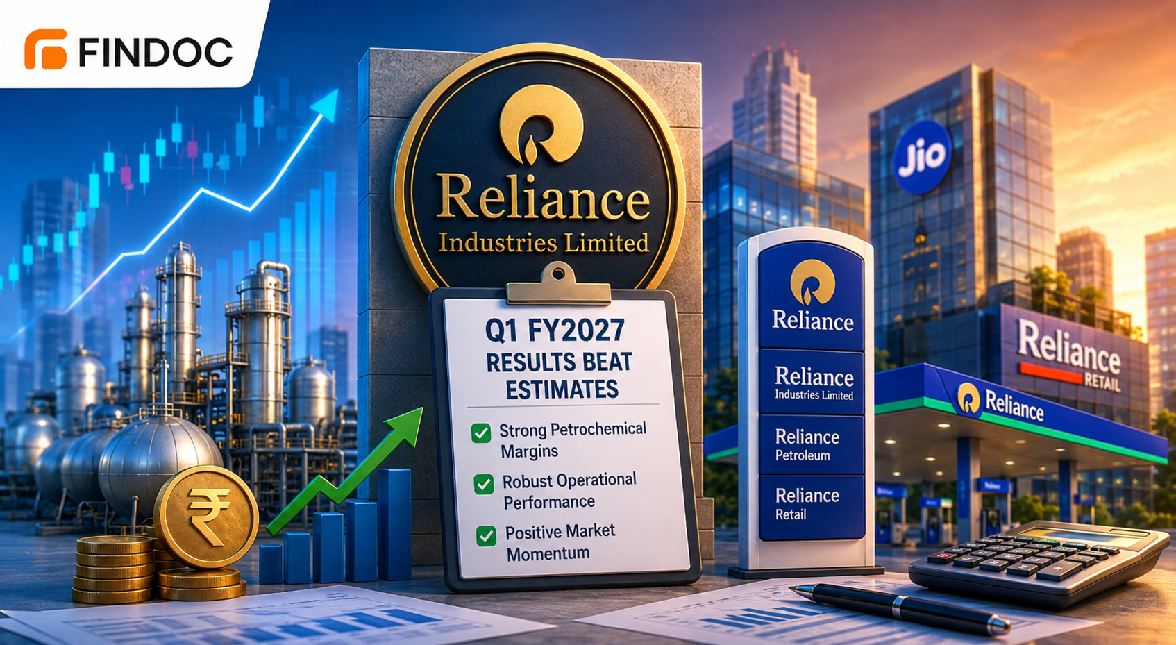 Reliance Industries Beats Q1 FY2027 Estimates as Petrochemical Margins Improve