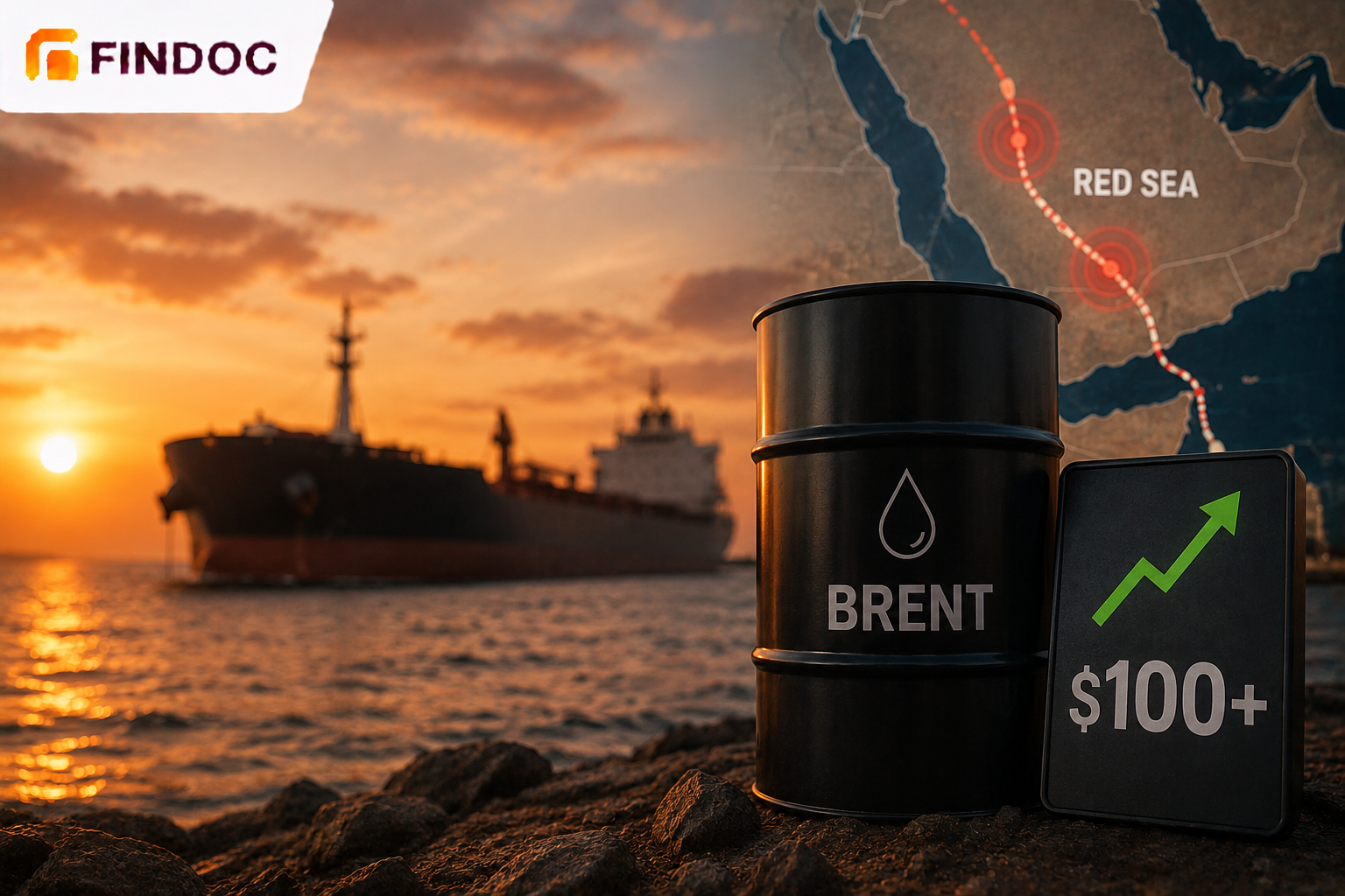 Brent Crude Hovers Above $100 on Red Sea Disruptions