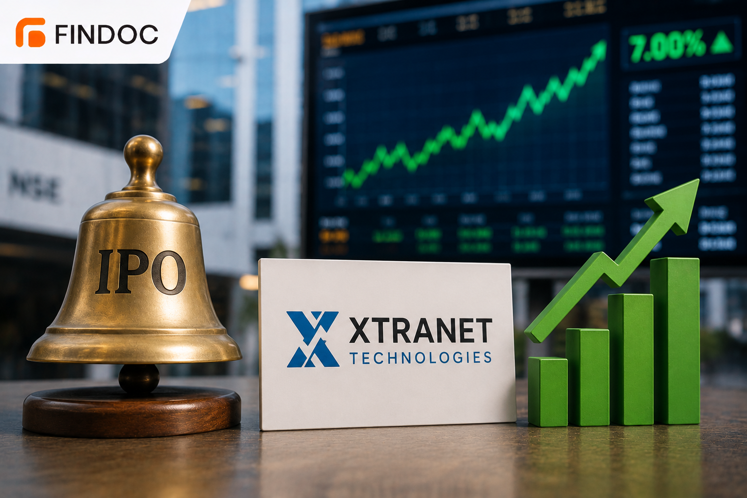 Xtranet Technologies IPO listing: Shares List at a 7% Premium Over