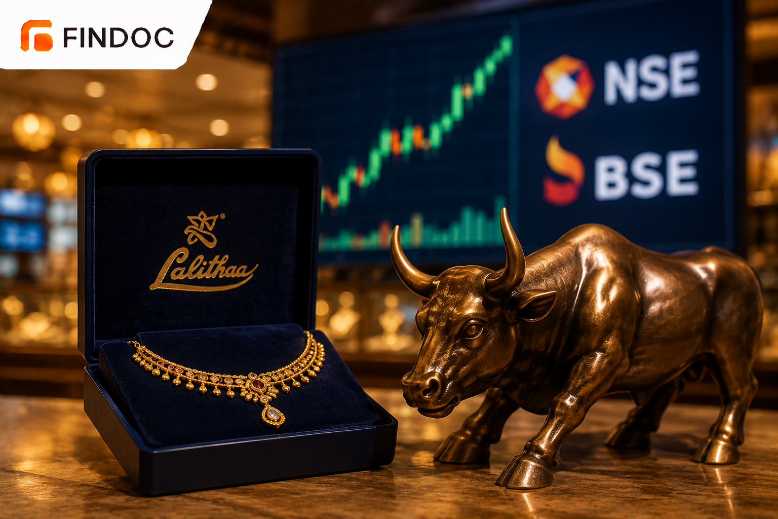 Lalithaa Jewellery shares debut at 32% premium