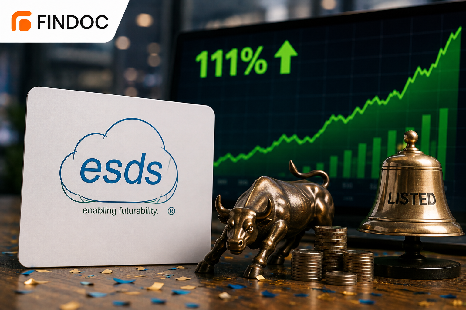 ESDS Software Shares Surge 111% After Stellar Debut
