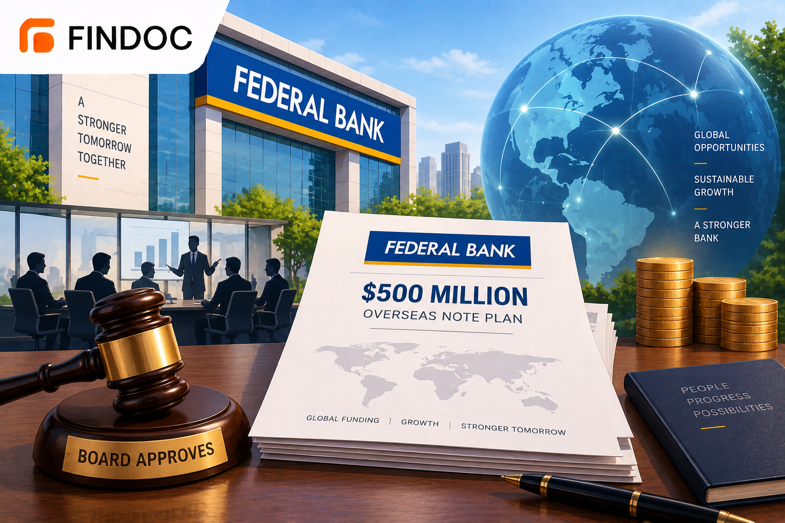 Federal Bank Board Clears $500 Million Overseas Note Plan