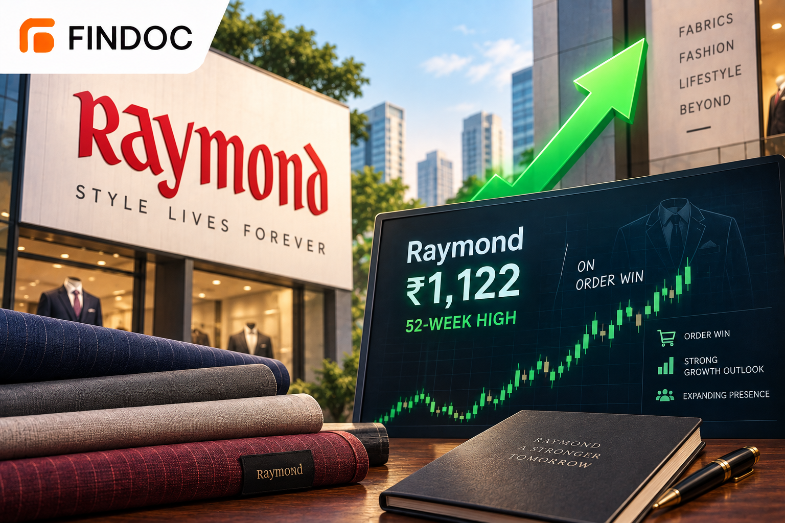 Raymond Share Price Hits 52-Week High of ₹1,122 on Order Win