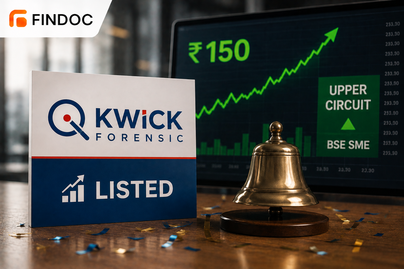 Kwick Forensic lists at ₹150, hits upper circuit on BSE SME