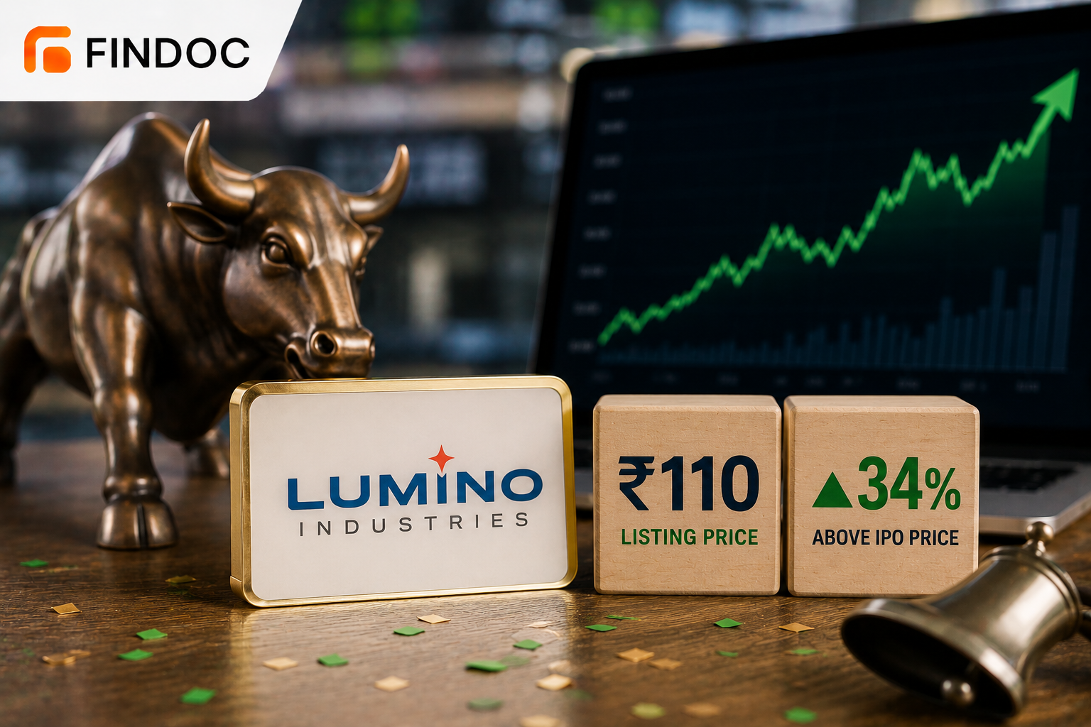 Lumino Industries Lists at ₹110, 34% Above Its ₹82 IPO Price