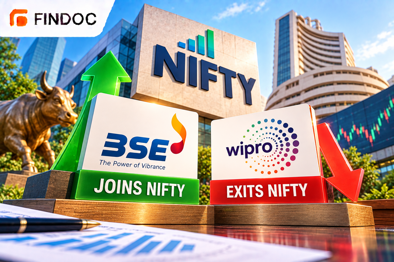 BSE joins Nifty as Wipro exits in index rejig