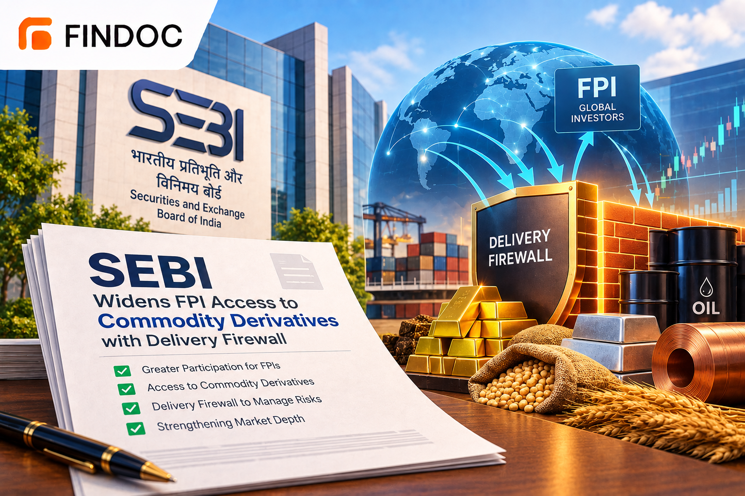 SEBI Widens FPI Access to Commodity Derivatives with Delivery Firewall