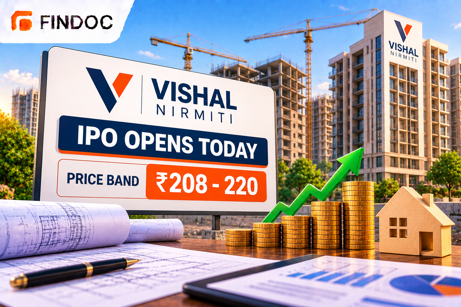Vishal Nirmiti IPO opens at ₹208–220 price band