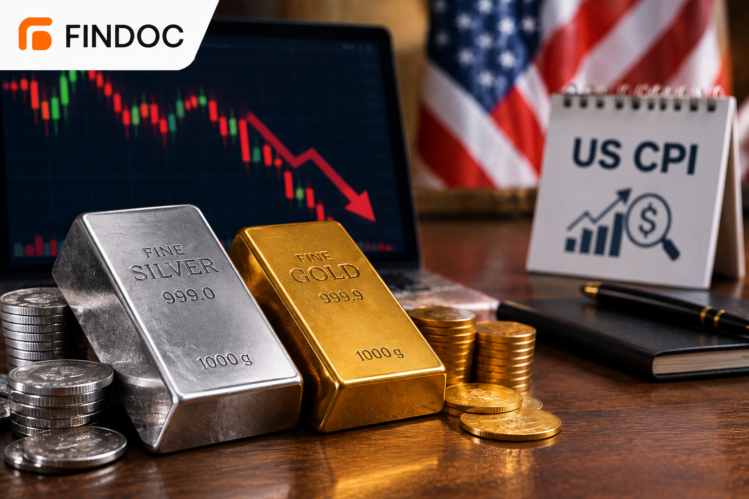 Silver, Gold Slide Globally and on MCX Ahead of US CPI
