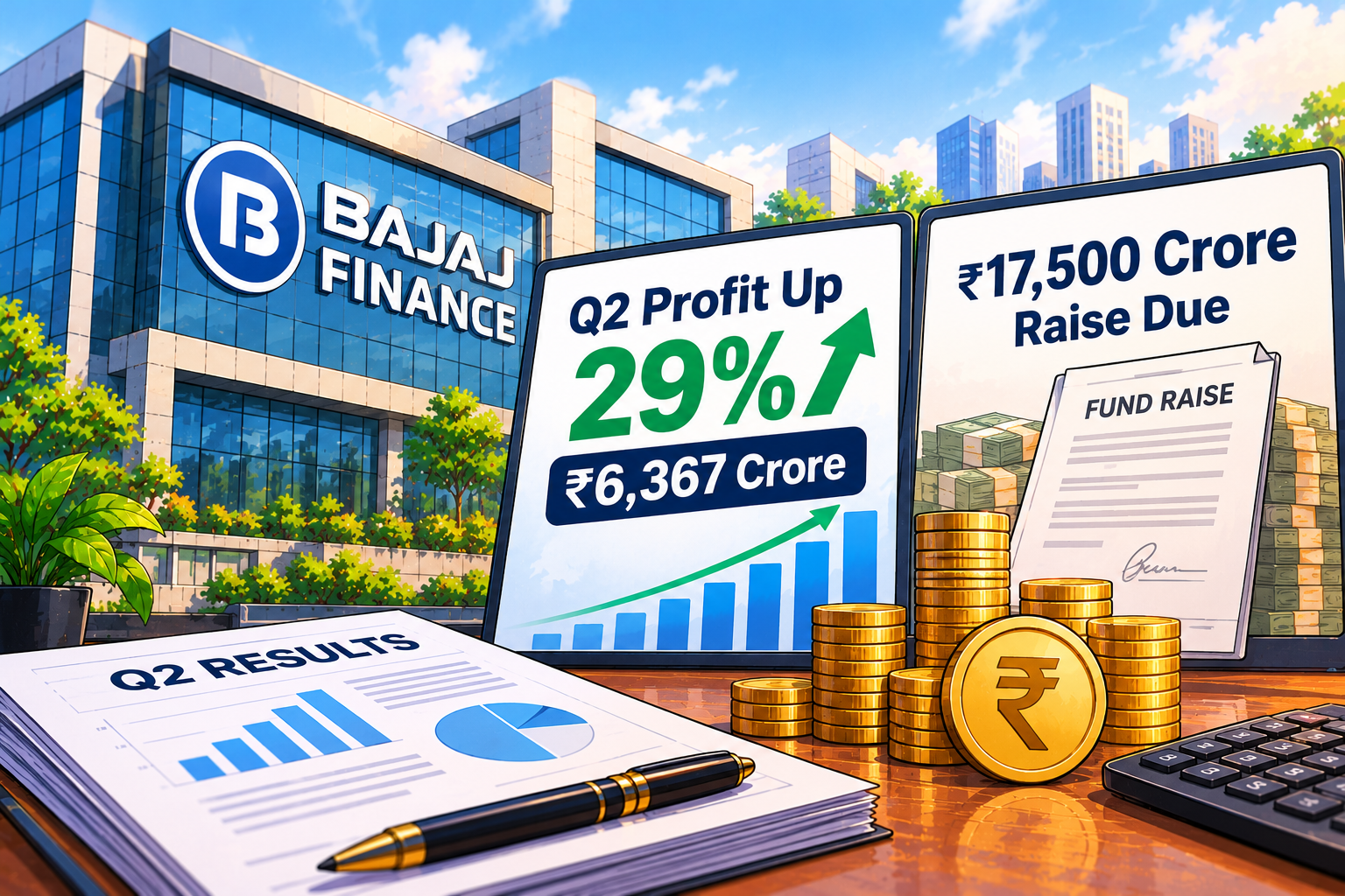 Bajaj Finance Q2 Profit Up 29% to ₹6,367 Cr; ₹17,500 Cr Raise Due