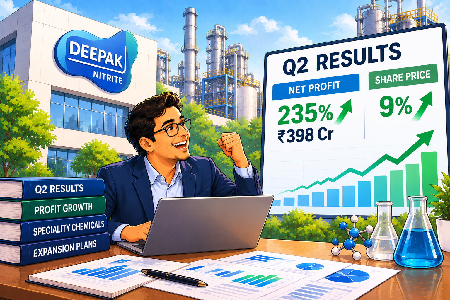 Deepak Nitrite Q2 profit rises to ₹398 crore as shares gain 9%