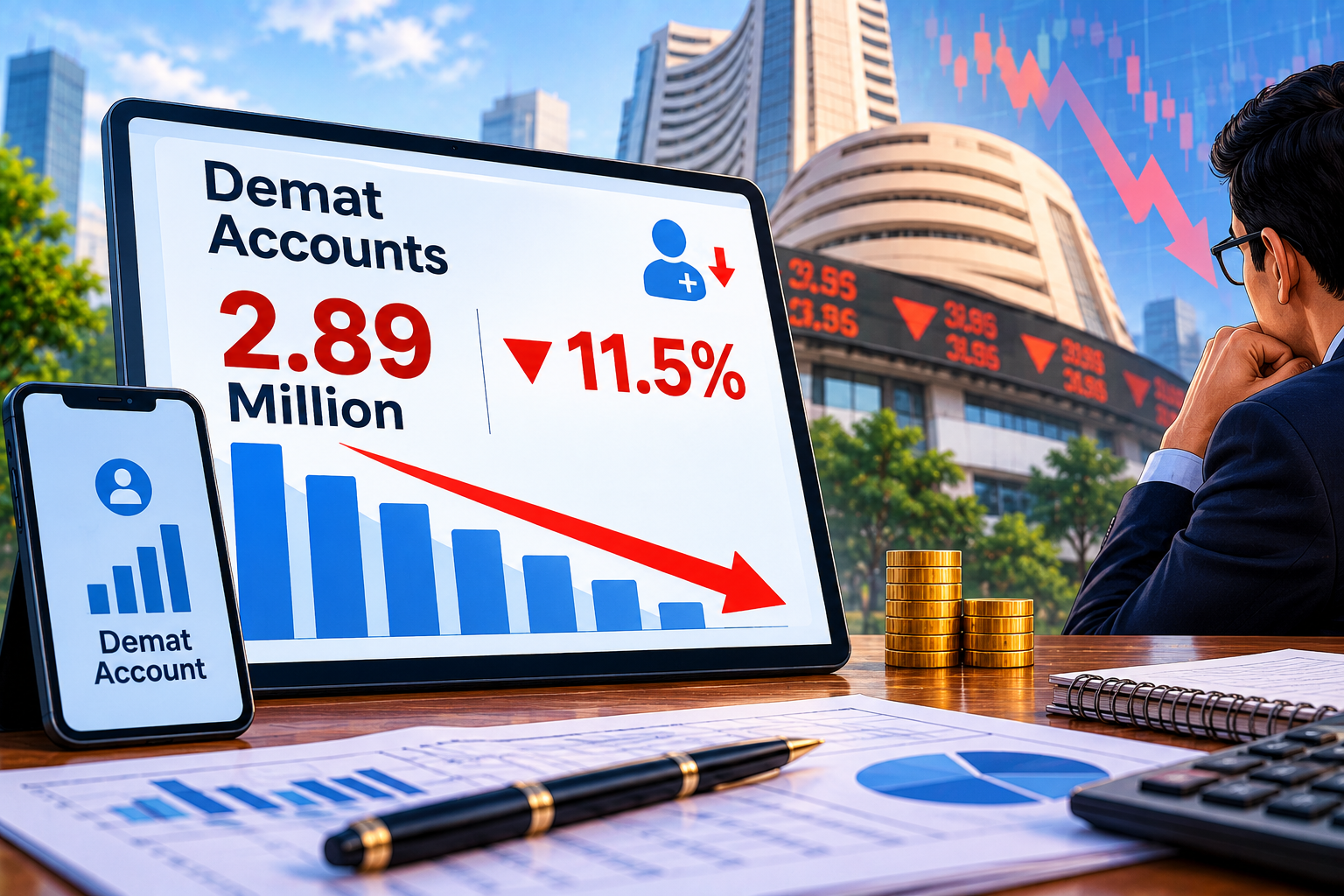 Demat Additions Fall 11.5% to 2.89 Million in September
