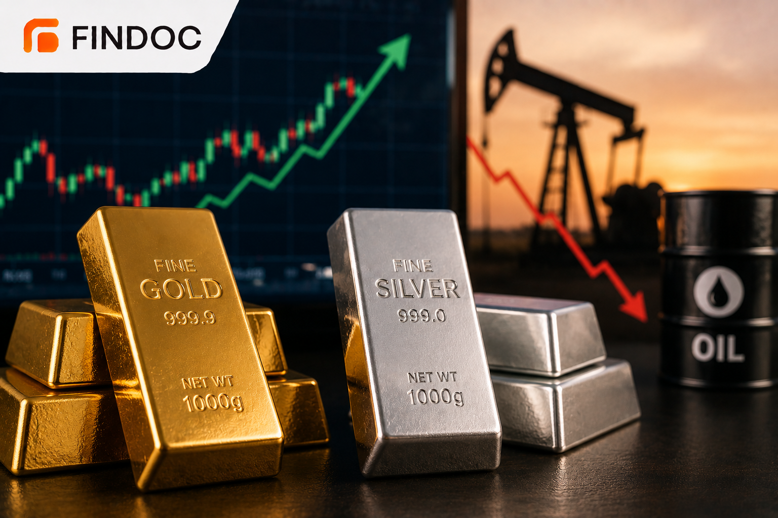 MCX Gold and Silver Rebound as Crude Eases and Fed Hike Odds Cool