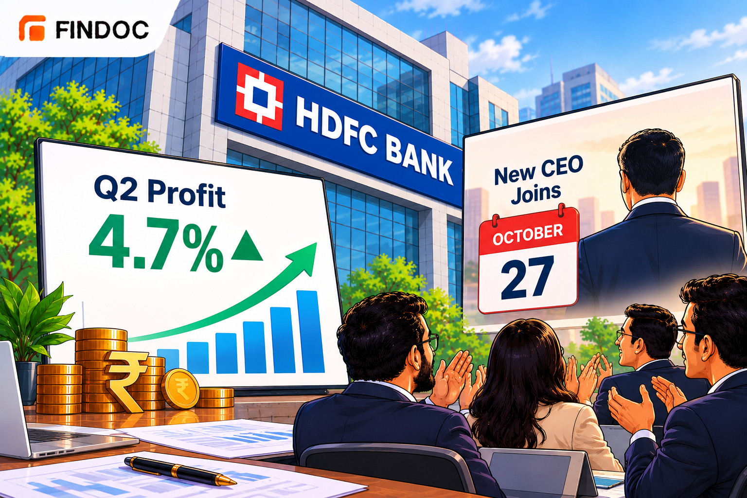 HDFC Bank Q2 Profit Rises 4.7%; New CEO Joins on October 27
